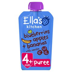 Ella's Kitchen Blueberries, Apples + Bananas Baby Food Pouch 4+ Mnths 120g
