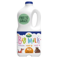 Arla Big Milk Fresh Whole Milk Vitamin Enriched for kids 1+ 2l