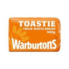 Warburtons Toastie White Thick Sliced 400g