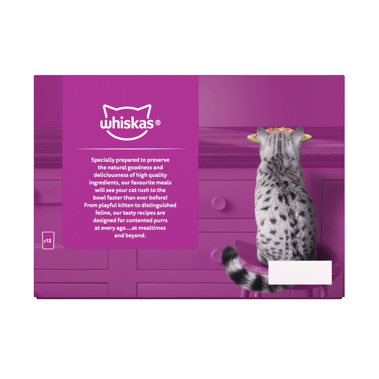Whiskas 1+ Adult Wet Cat Pouches Mixed Menu in Jelly 12 x 85g