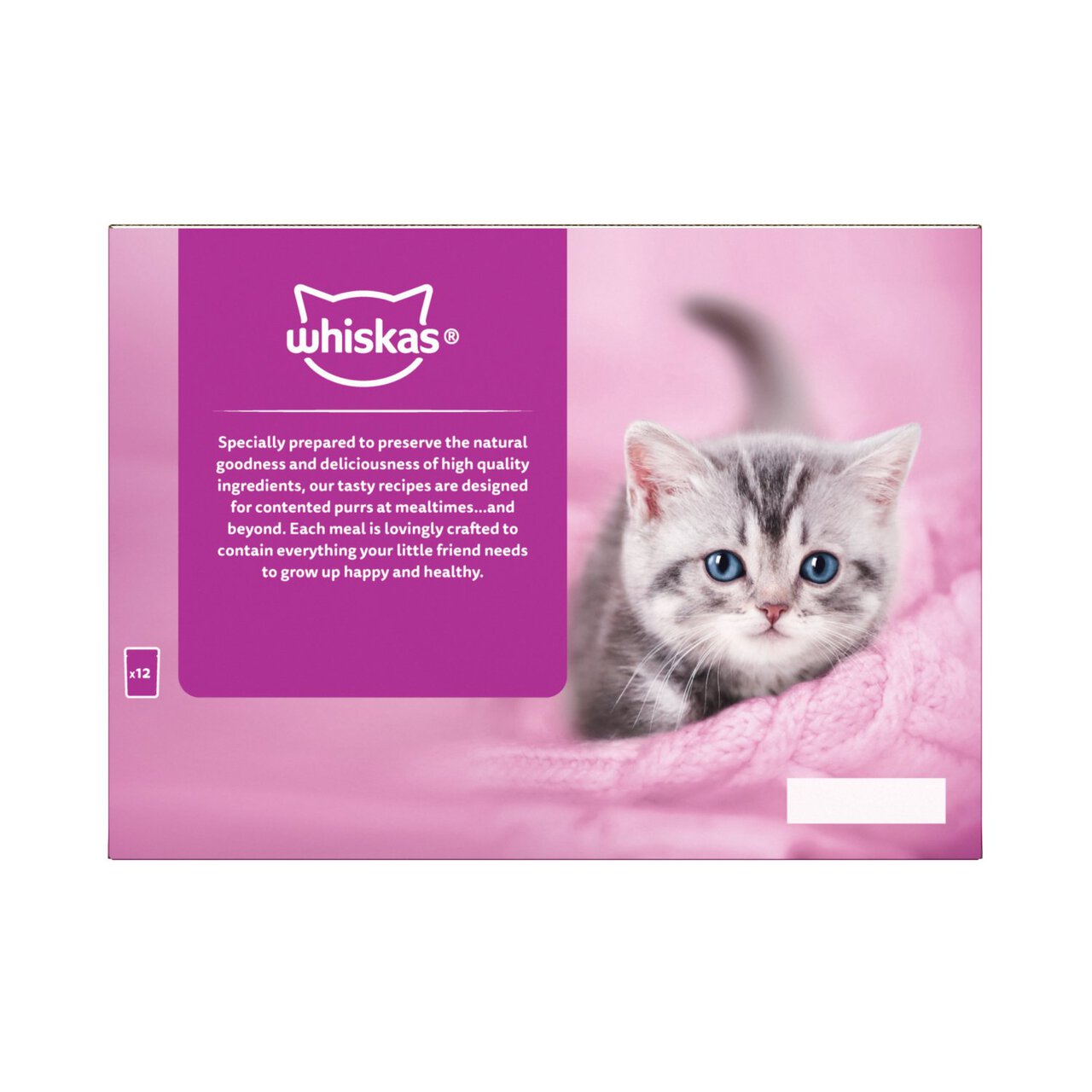 Whiskas 2-12mnths Kitten Wet Cat Pouches Poultry Feasts in Jelly 12 x 85g