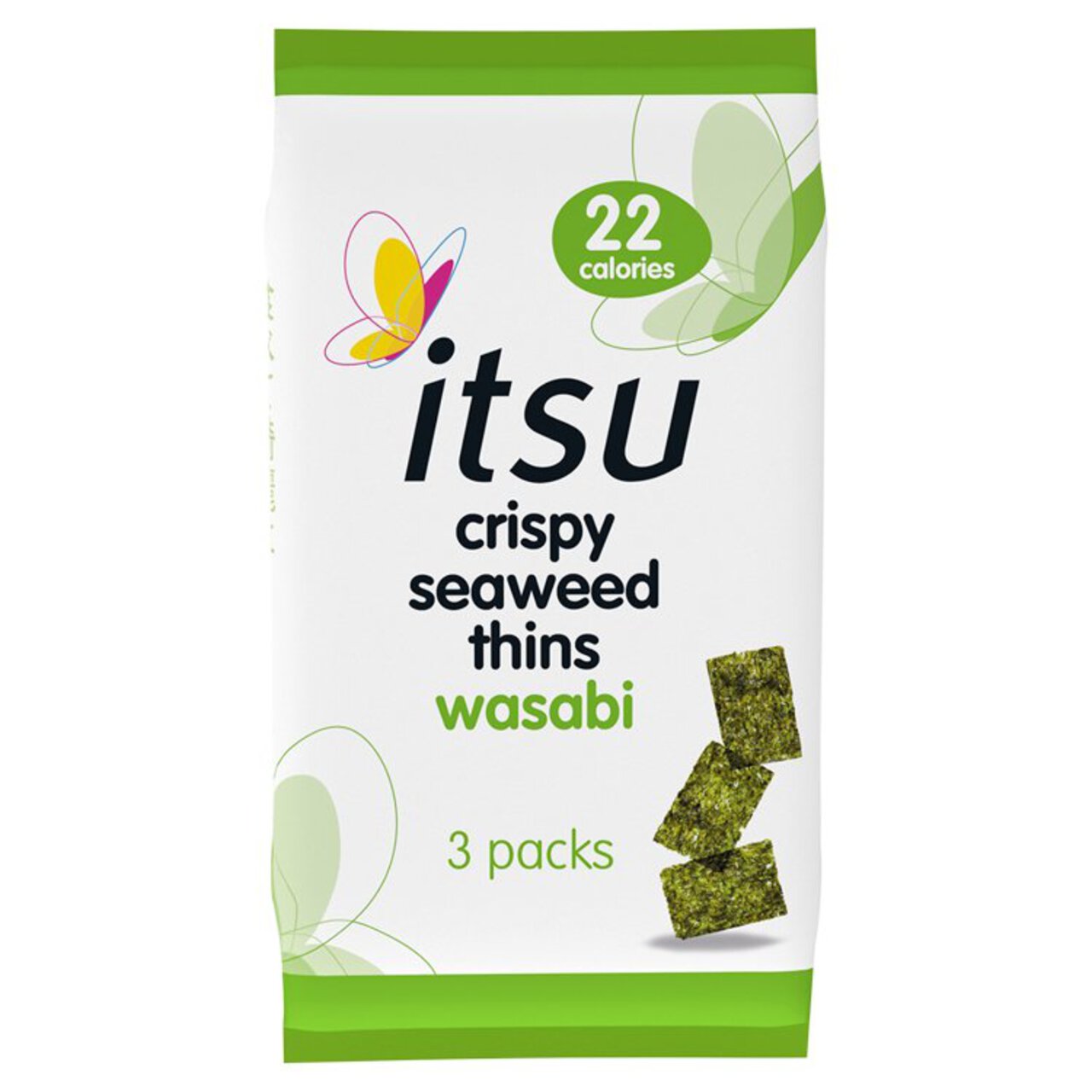 Itsu wasabi crispy seaweed thins multipack 3 per pack