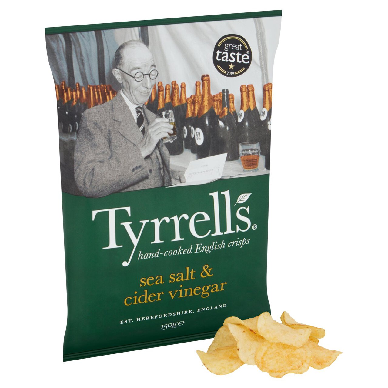 Tyrrells Sea Salt & Cider Vinegar Sharing Crisps 150g