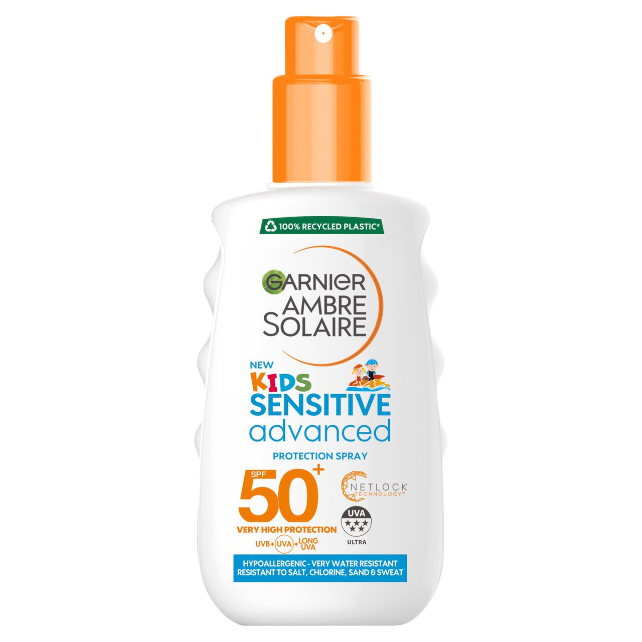 Garnier Ambre Solaire Kids Sensitive Anti-Sand Sun Cream Spray SPF50+ 200ml