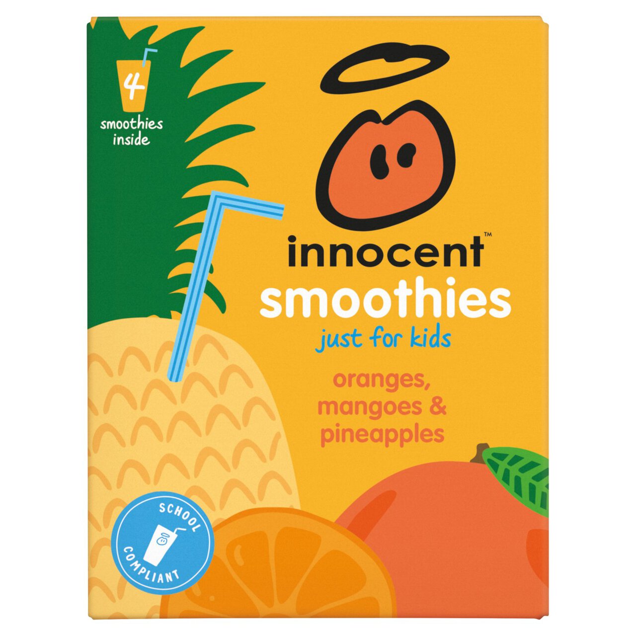 Innocent Kids Smoothie Oranges, Mangoes & Pineapples Cartons 4 x 150ml