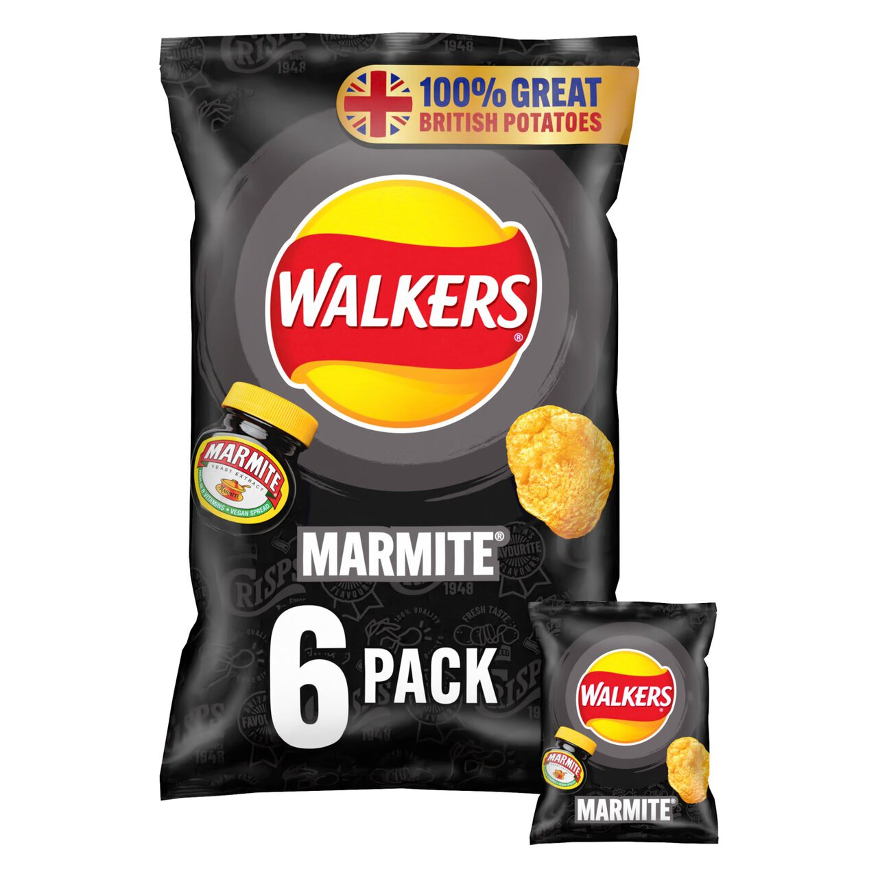 Walkers Marmite Multipack Crisps 6 per pack