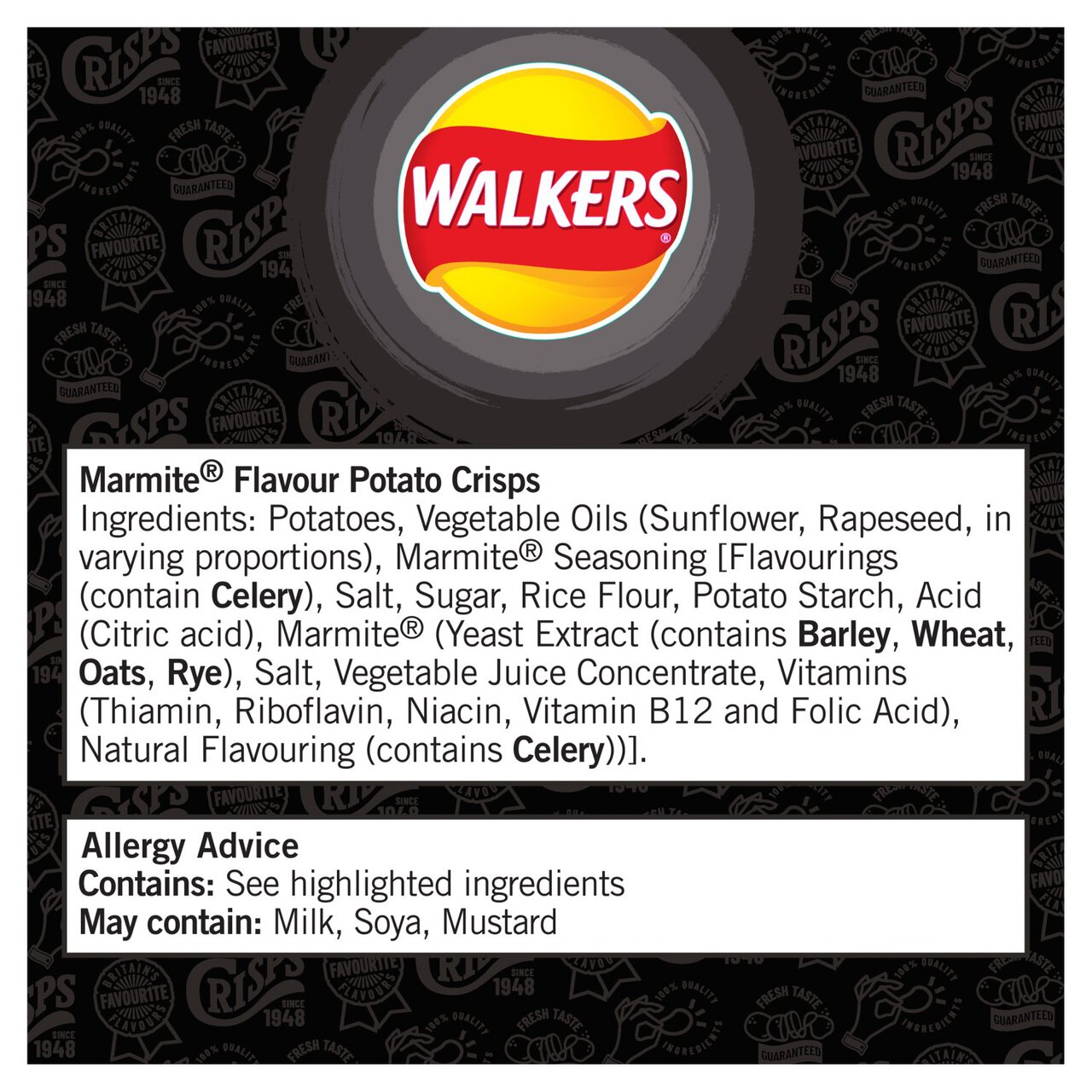 Walkers Marmite Multipack Crisps 6 per pack
