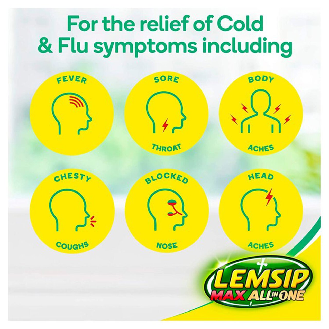 Lemsip Max All in One Cold & Flu Wild Berry & Hot Orange Sachets 8 per pack