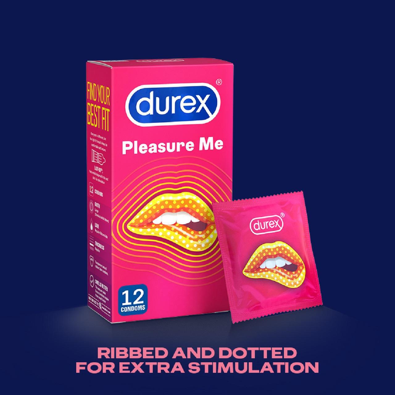 Durex Pleasure Me Ribbed and Dotted 12 Condoms 12 per pack
