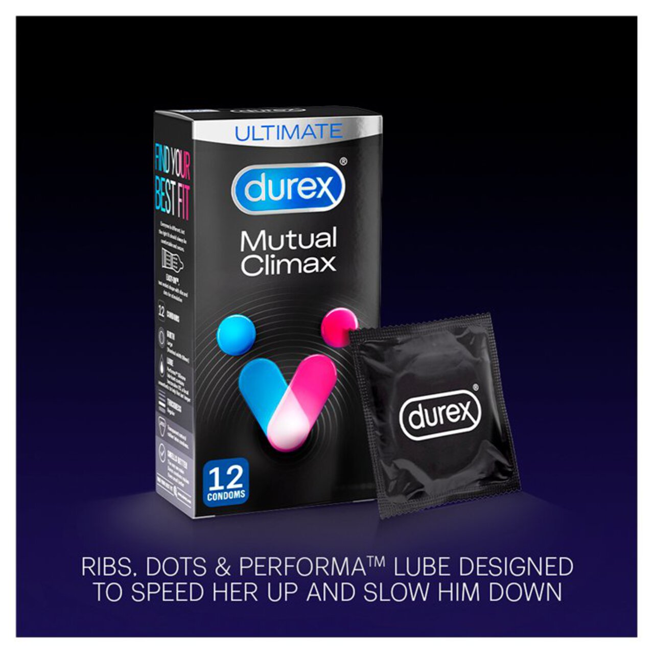 Durex Mutual Climax 12 Condoms 12 per pack