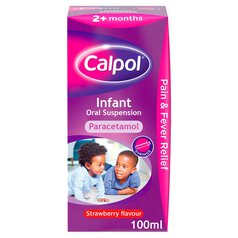 Calpol Infant Paracetamol Strawberry Liquid, 2+mths 100ml