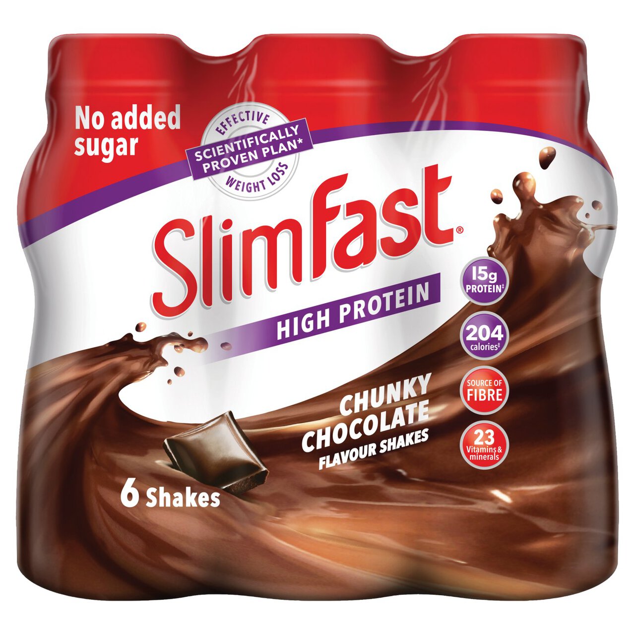 SlimFast Chunky Chocolate Milkshake Multipack 6 x 325ml