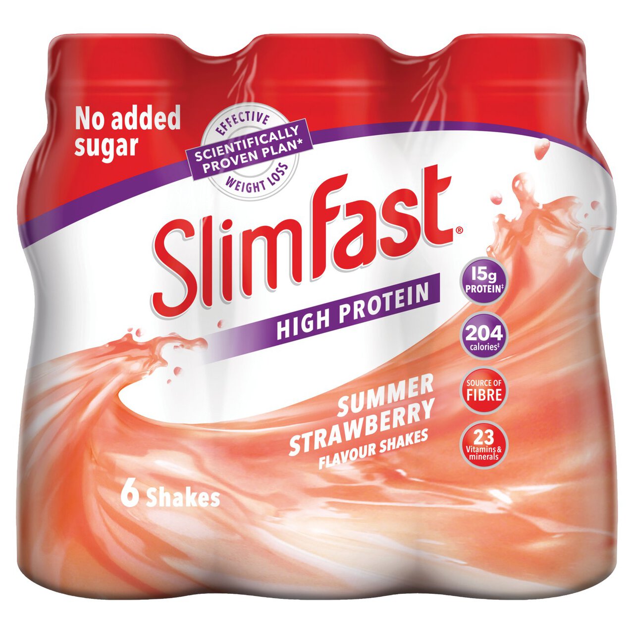 SlimFast Strawberry Milkshake Multipack 6 x 325ml