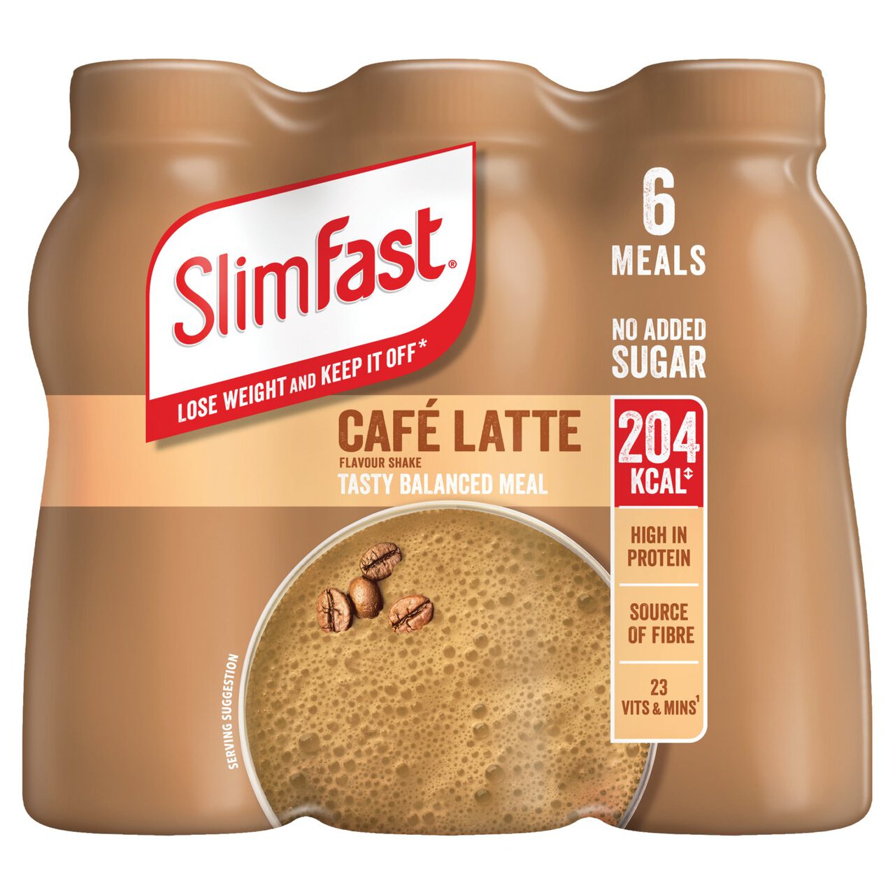 SlimFast Cafe Latte Milkshake Multipack 6 x 325ml