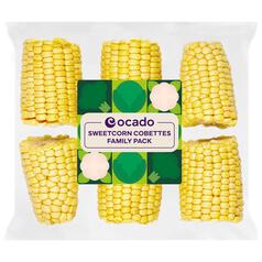 Ocado Sweetcorn Cobettes Family Pack 6 per pack