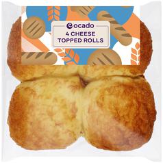Ocado Cheese Topped Rolls 4 per pack