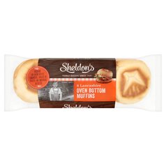 Sheldon's Lancashire Oven Bottom Muffins 6 per pack