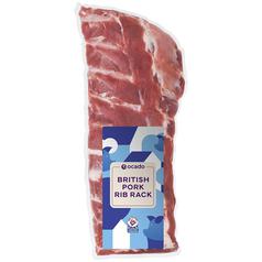 Ocado British Pork Rib Rack Typically: 550g