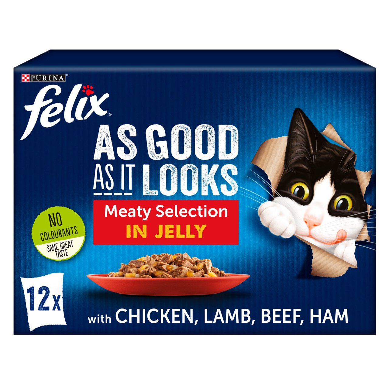 Felix As Good As It Looks Cat Food Meaty Selection In Jelly 12 x 100g