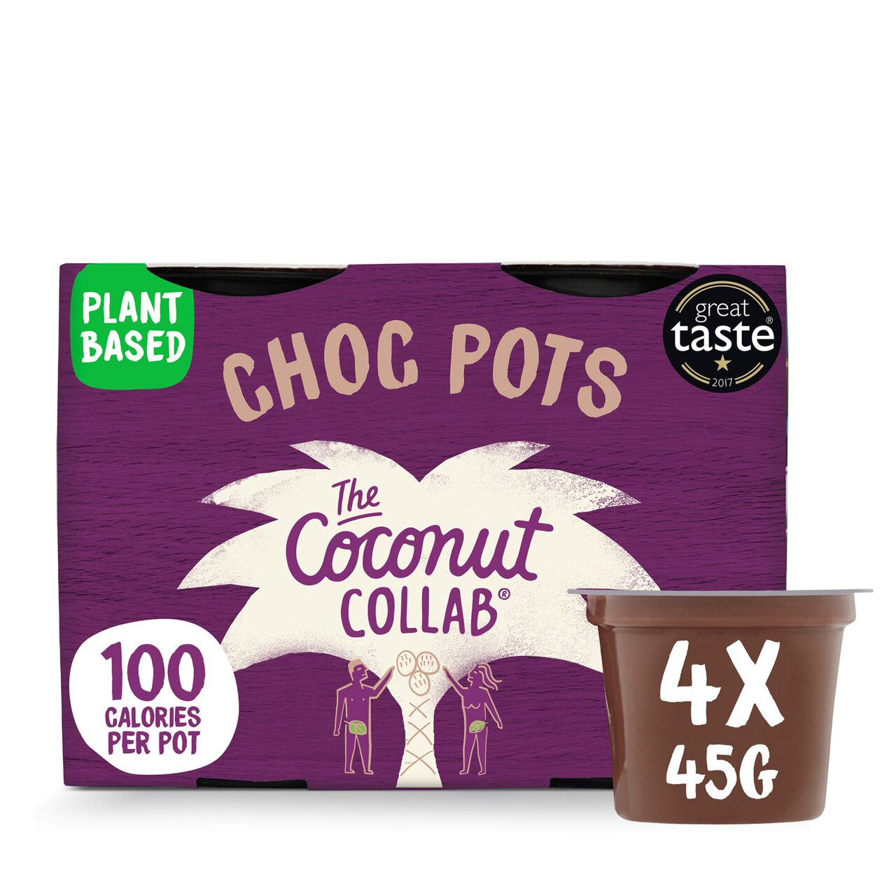 The Coconut Collaborative Dairy Free Milk Chocolate Ganache Pots 4 x 45g