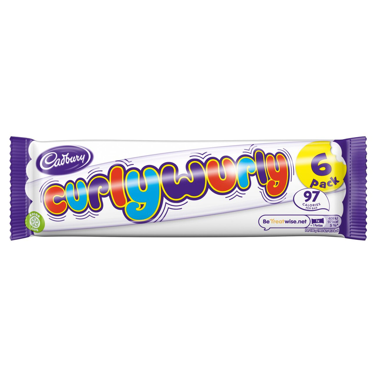 Cadbury Curly Wurly Chocolate Bar Multipack 107.5g