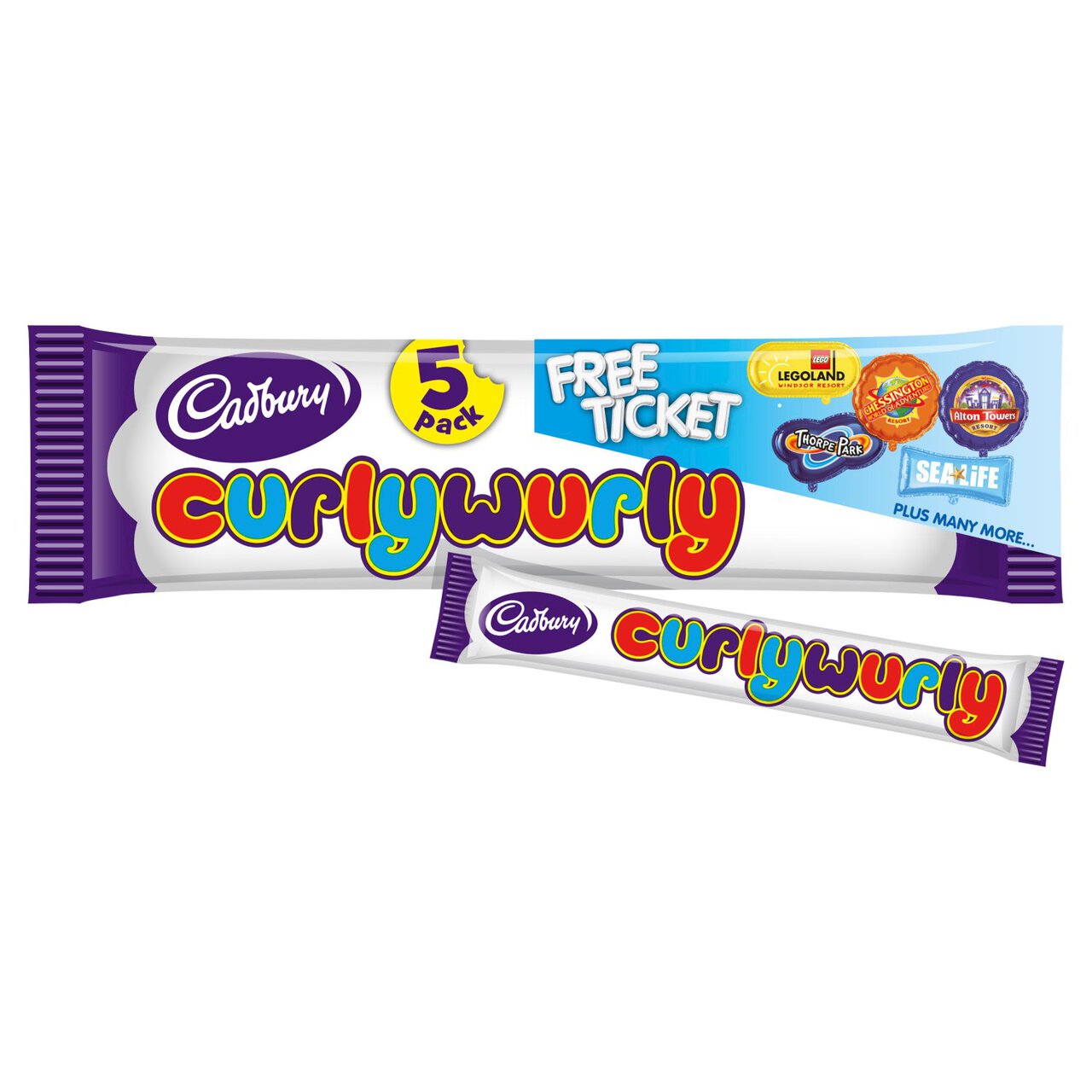 Cadbury Curly Wurly Chocolate Bar Multipack 5 x 21.5g