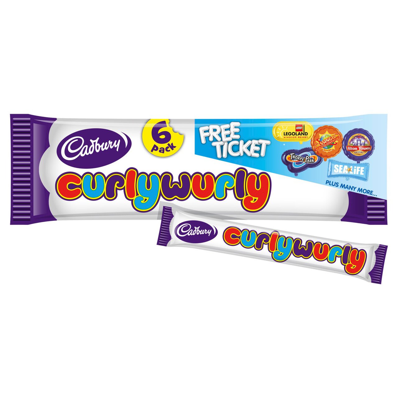 Cadbury Curly Wurly Chocolate Bar Multipack 107.5g