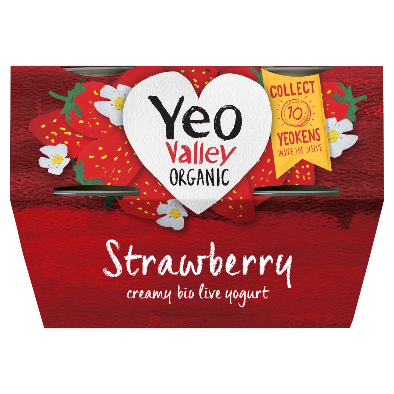 Yeo Valley Organic Strawberry Yoghurt Pots 4 x 110g