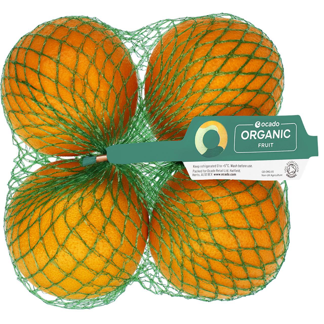 Ocado Organic Oranges 4 per pack