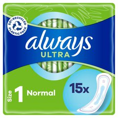 Always Sanitary Towels Ultra Normal (Size 1) 15 per pack