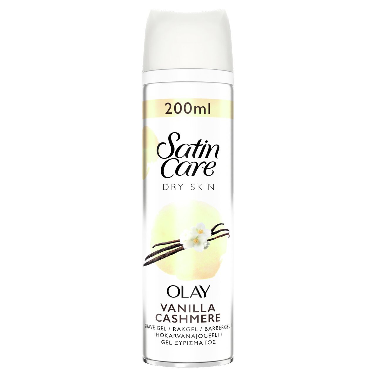 Satin Care Shave Gel Olay Vanilla Cashmere Dry Skin 200ml