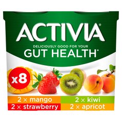 Activia Strawberry and Mixed Fruit Yogurt 8 x 115g