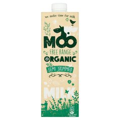 Moo Organic Semi Skimmed UHT Milk 1l