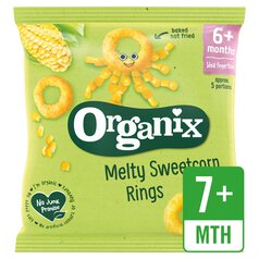 Organix Melty Sweetcorn Organic Rings, 6 mths+ 20g
