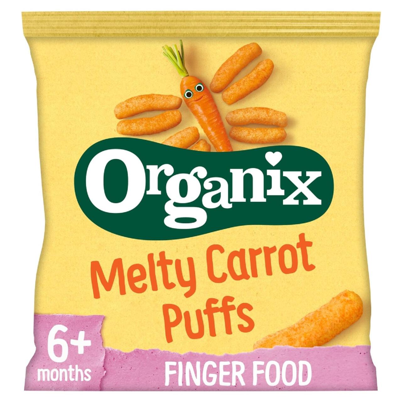 Organix Melty Carrot Organic Puffs, 6 mths+ 20g