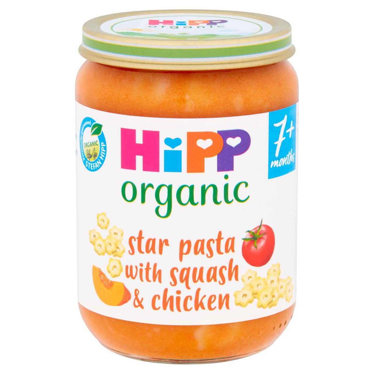 HiPP Organic Star pasta with Squash & Chicken Baby Food Jar 7+ Months 190g