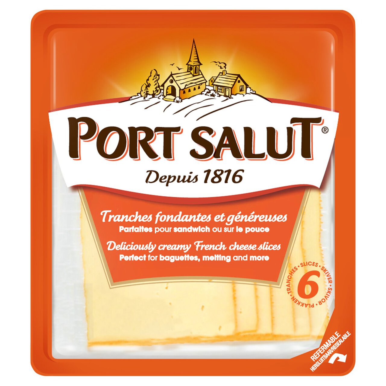Port Salut French Creamy Cheese Slices 120g