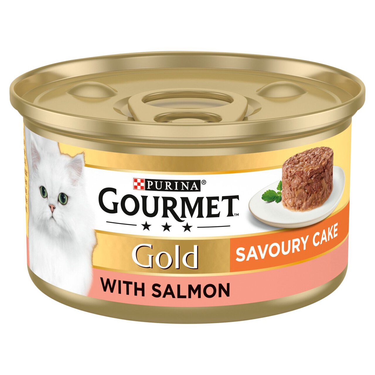 Gourmet Gold Tinned Cat Food Savoury Cake Salmon 85g