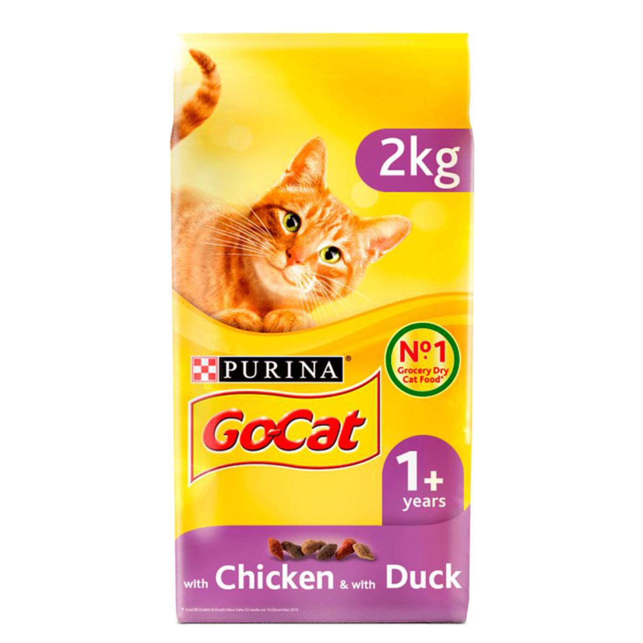 Go-Cat Adult Dry Cat Food Chicken and Duck 2kg 2kg