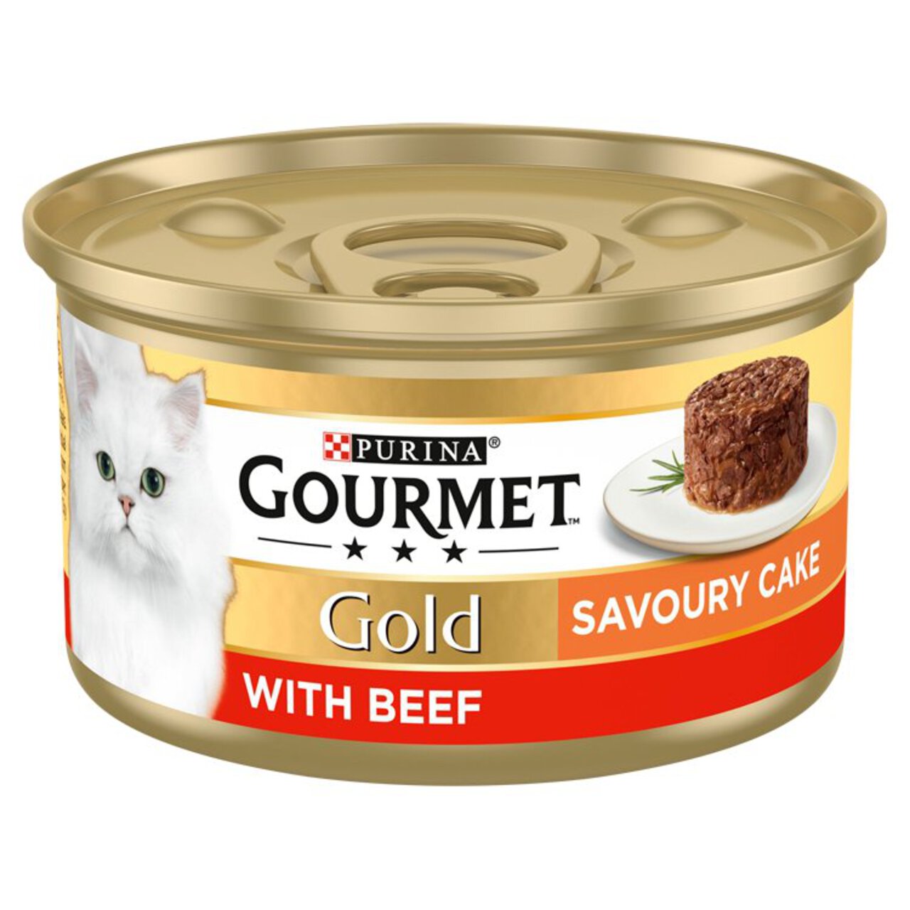 Gourmet Gold Tinned Cat Food Savoury Cake Beef 85g 85g