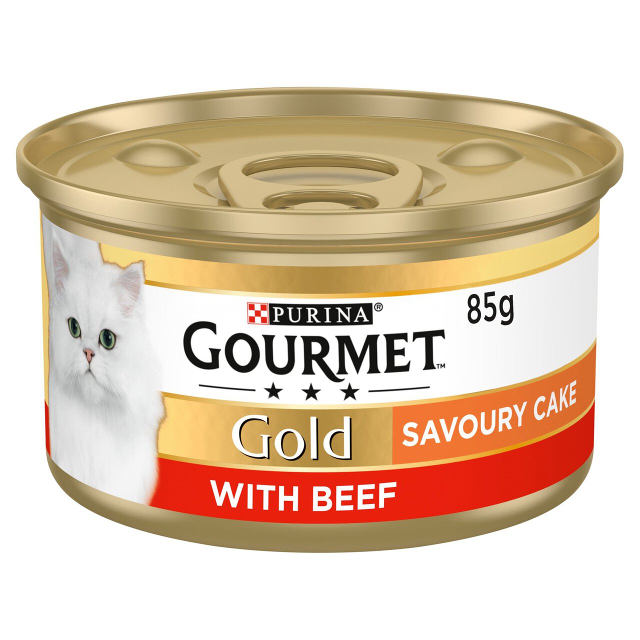 Gourmet Gold Tinned Cat Food Savoury Cake Beef 85g