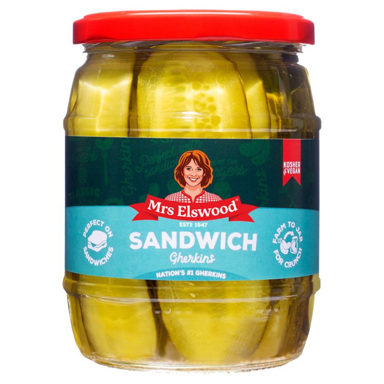 Mrs Elswood Sandwich Slice Cucumbers 540g