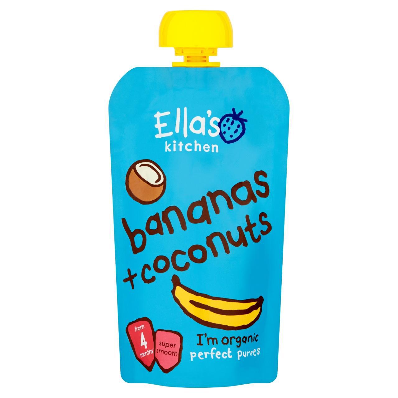 Ella's Kitchen Bananas & Coconuts Organic Puree Pouch, 4 mths+ 120g