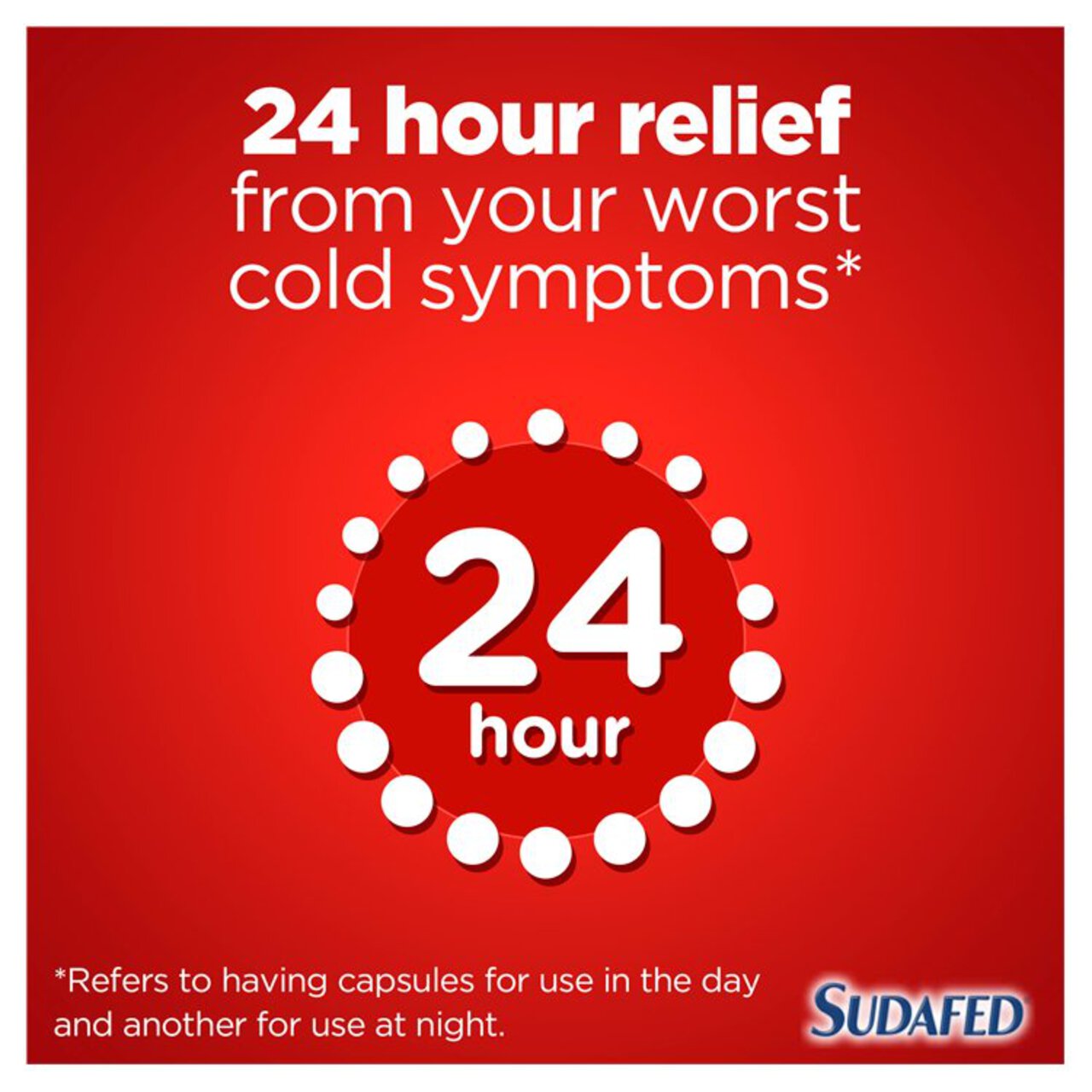 Sudafed Congestion Headache Relief Day & Night Capsules 16 per pack