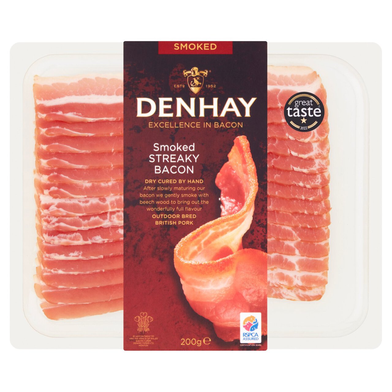 Denhay Dry Cured Smoked Streaky Bacon 200g