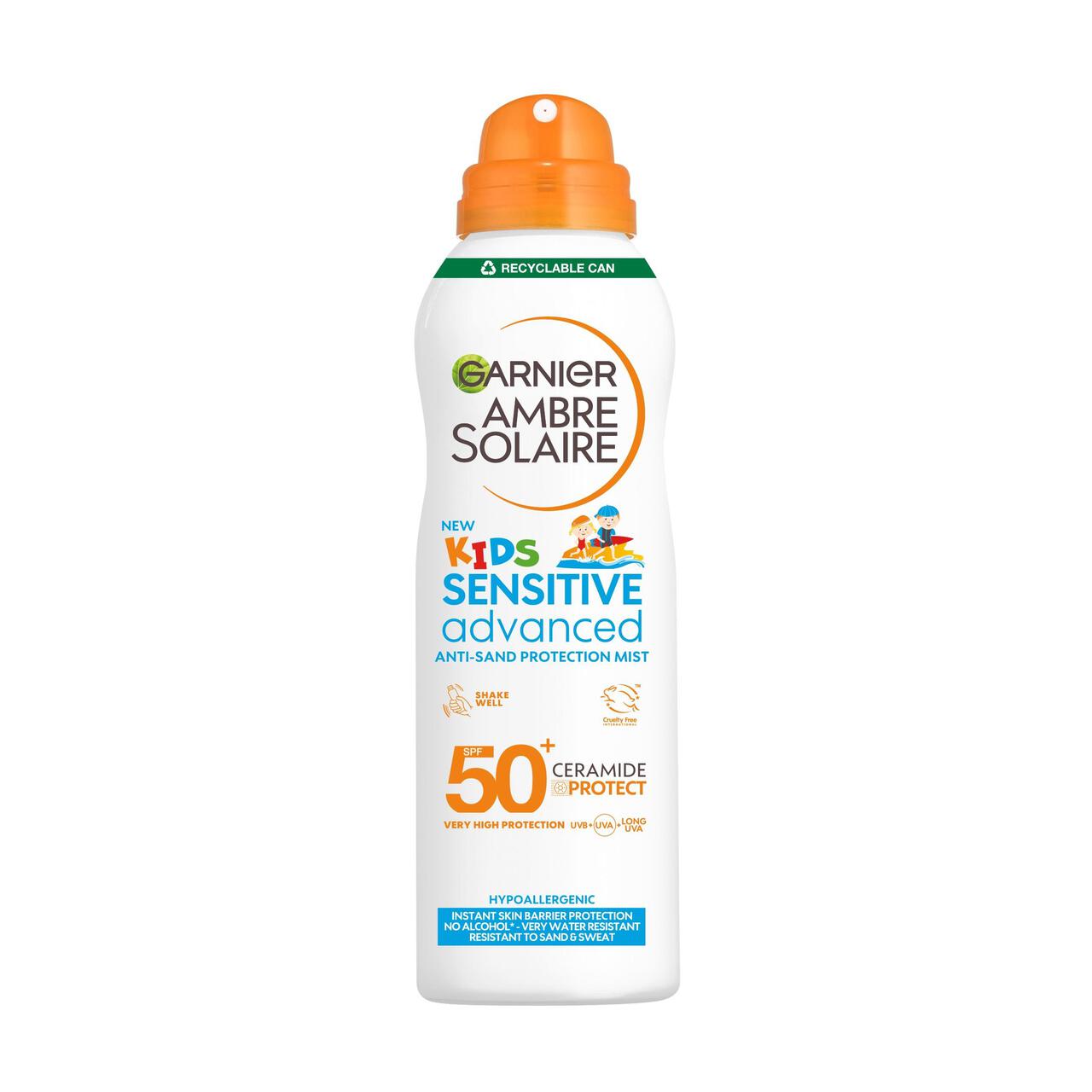 Ambre Solaire Kids Sensitive Anti-Sand Sun Protection Spray SPF 50+ 150ml