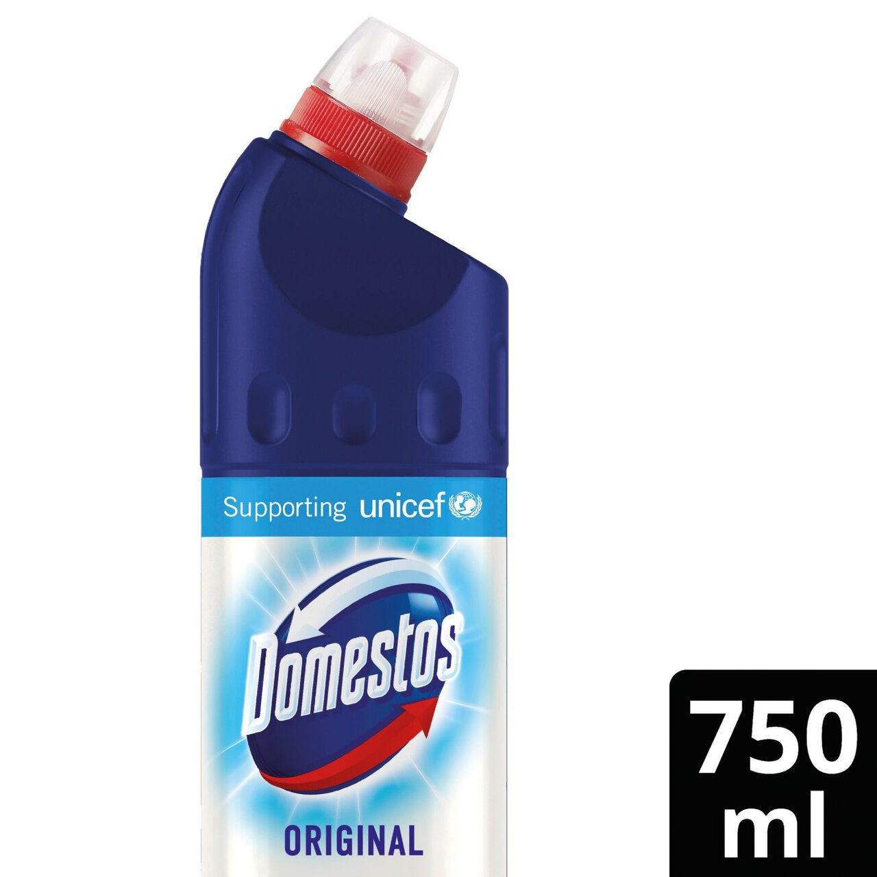 Recycled Plastic Bleach Packaging : Domestos bottle