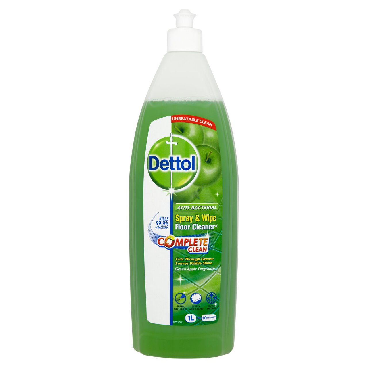 Dettol Antibacterial Spray and Wipe Floor Cleaner Green Apple 1l