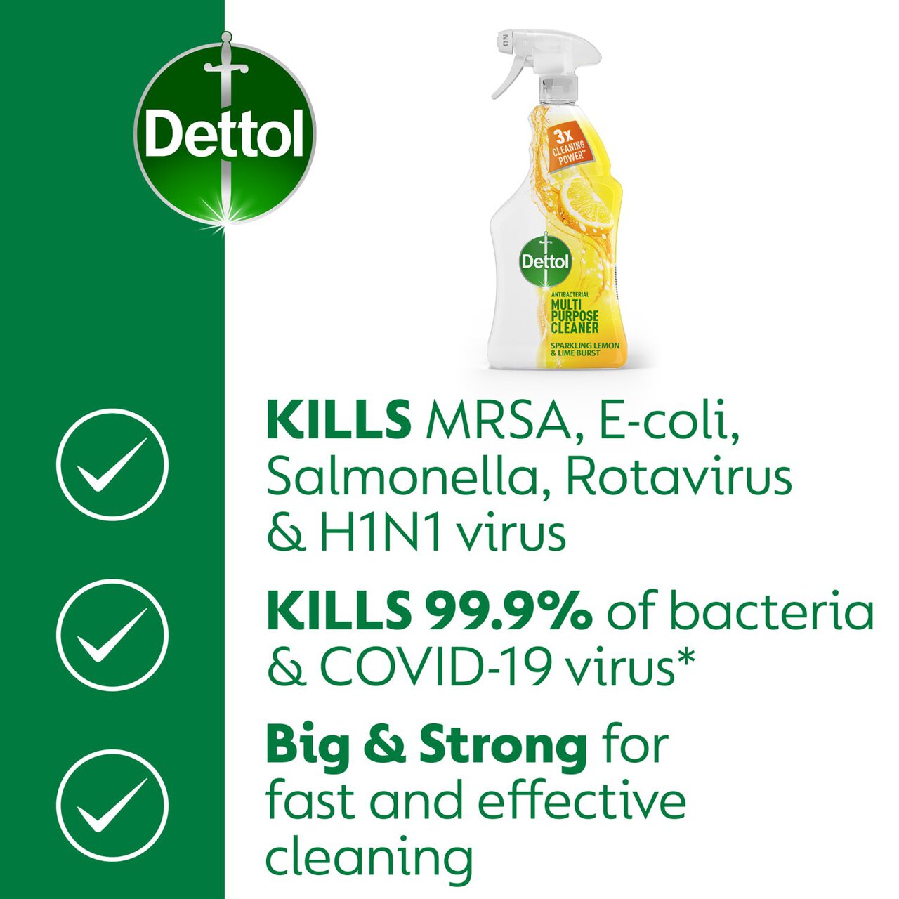 Dettol Antibacterial Disinfectant Multi Surface Spray Lemon and Lime 1l