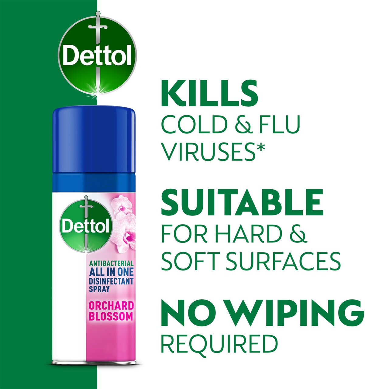 Dettol All In One Disinfectant Antibacterial Spray Orchard Blossom 400ml